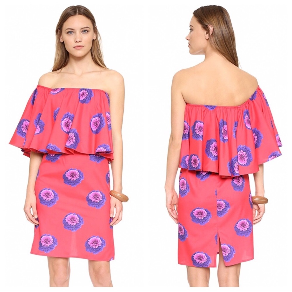 VivaAviva One Shoulder Silk Floral Dress